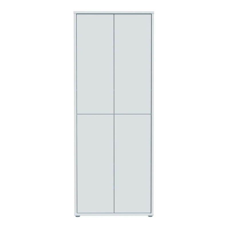 Alice Springs Tall Shoe Cabinet with 4 Doors in Light Grey