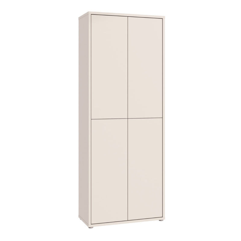 Alice Springs Tall Shoe Cabinet with 4 Doors Push-to-Open Sand