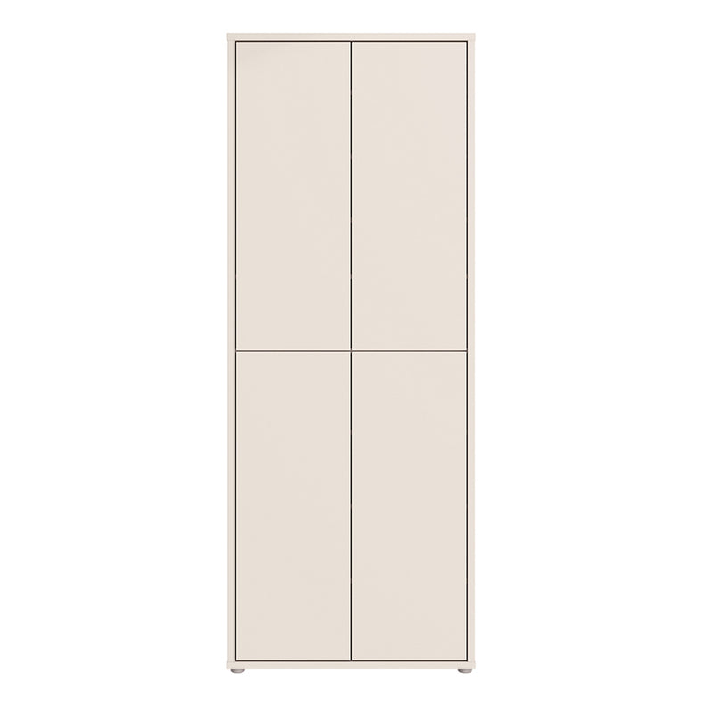Alice Springs Tall Shoe Cabinet with 4 Doors Push-to-Open Sand