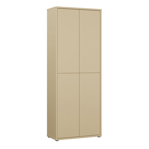 Alice Springs Tall Shoe Cabinet 4 Door Push-to-Open Butter Yellow