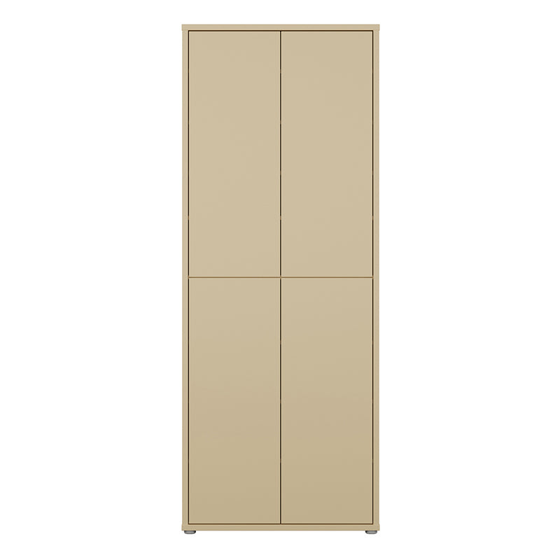 Alice Springs Tall Shoe Cabinet 4 Door Push-to-Open Butter Yellow