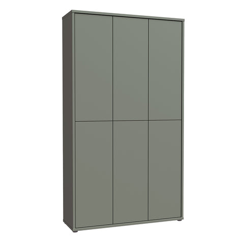 Alice Springs Tall Shoe Cabinet 6 Door Push-to-Open Sage Green