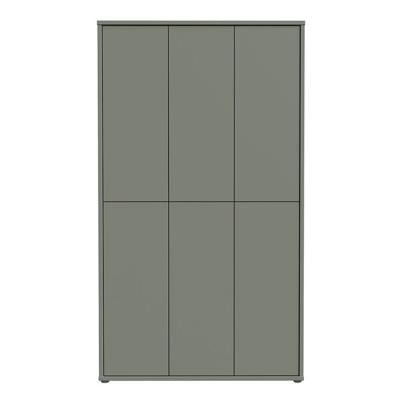 Alice Springs Tall Shoe Cabinet 6 Door Push-to-Open Sage Green