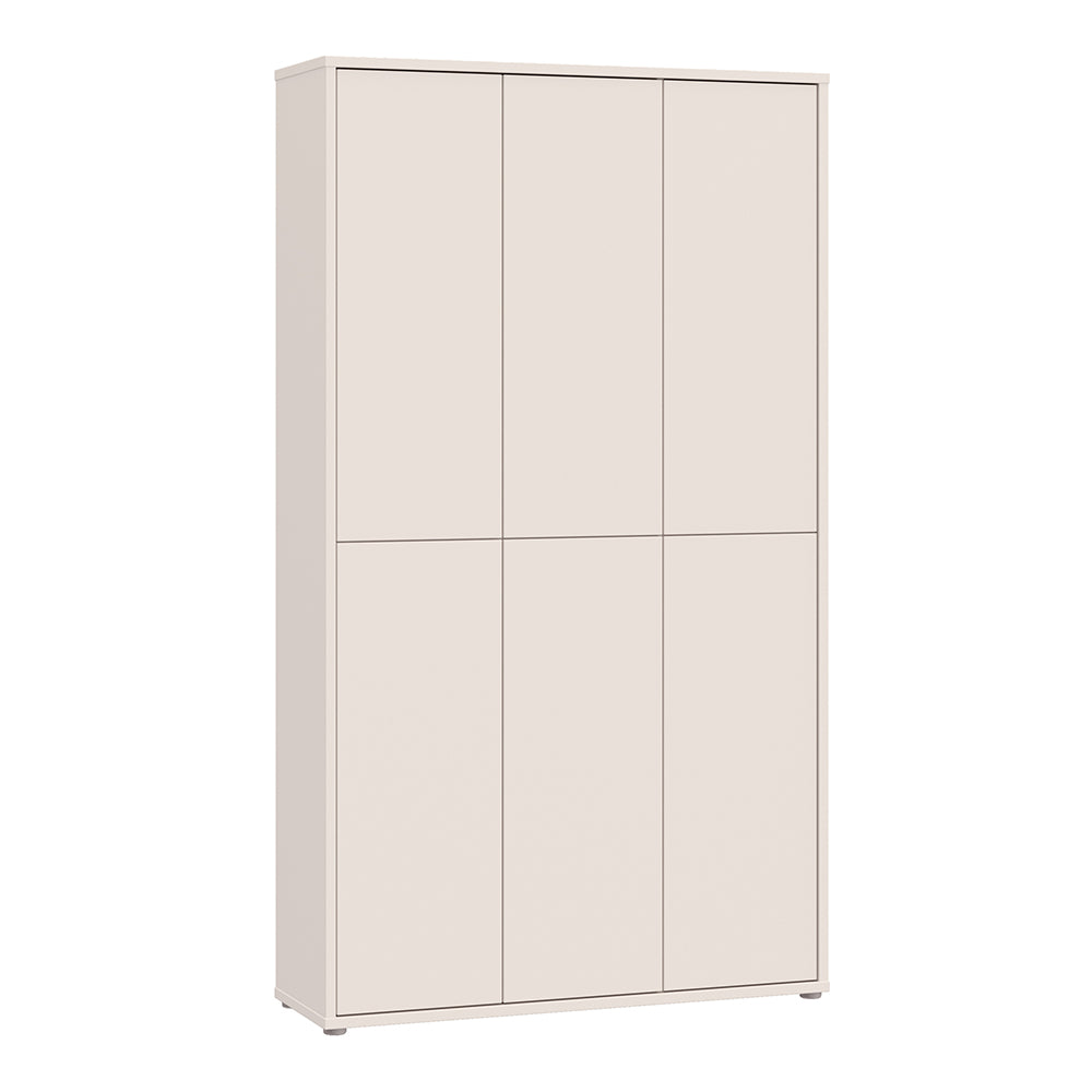 Alice Springs Tall Shoe Cabinet - 6 Door Push-to-Open Sand