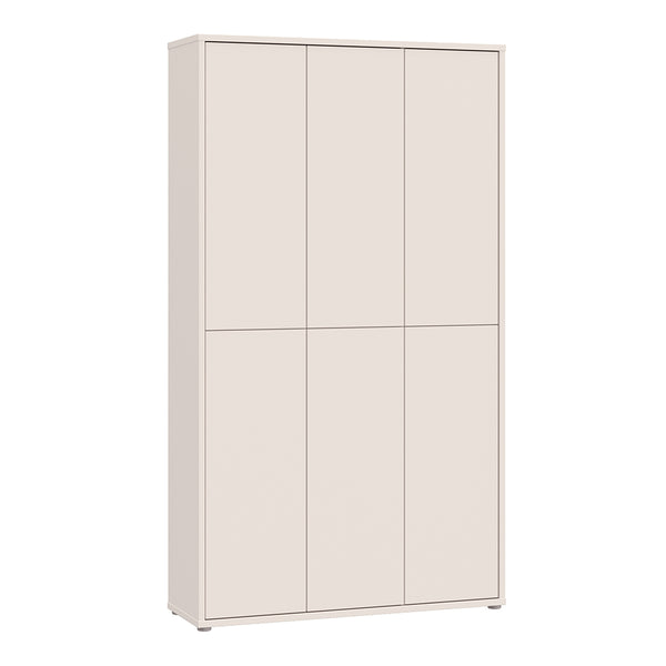 Alice Springs Tall Shoe Cabinet - 6 Door Push-to-Open Sand