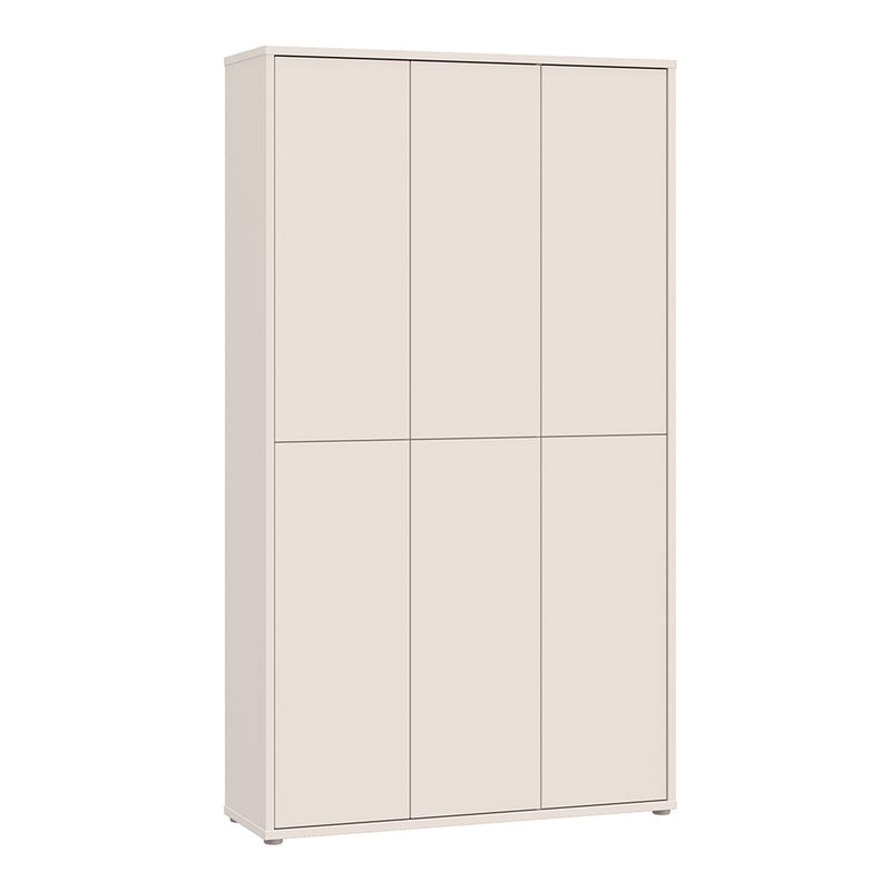 Alice Springs Tall Shoe Cabinet - 6 Door Push-to-Open Sand