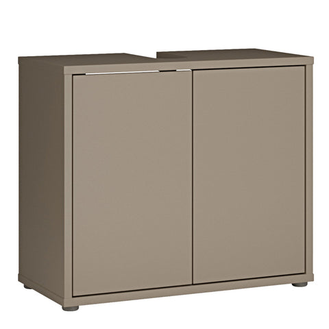 Alice Springs Taupe Under Sink Vanity Unit with Push-to-Open Doors