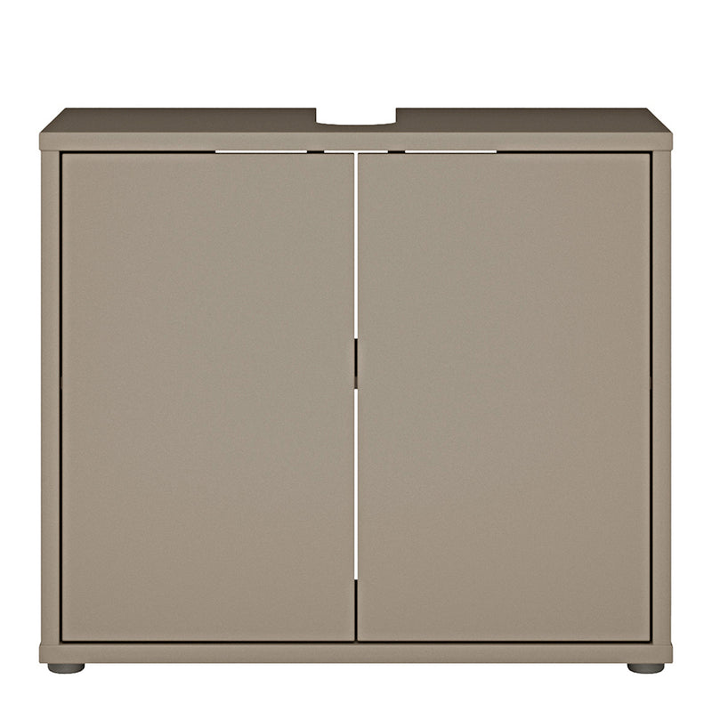 Alice Springs Taupe Under Sink Vanity Unit with Push-to-Open Doors