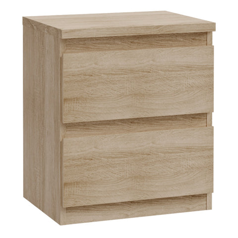 Edmore 2 Drawer Bedside Table in Sonoma Oak