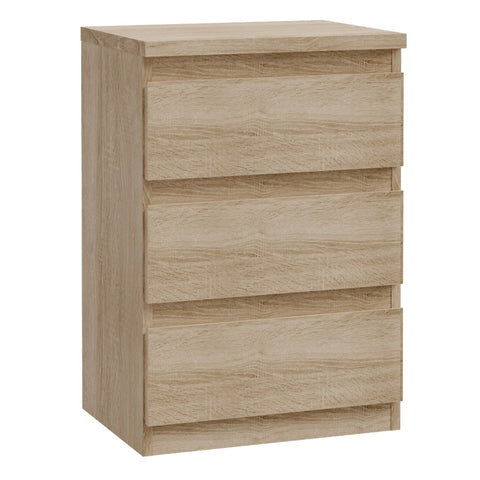 Edmore 3 Drawer Bedside Chest - Sonoma Oak
