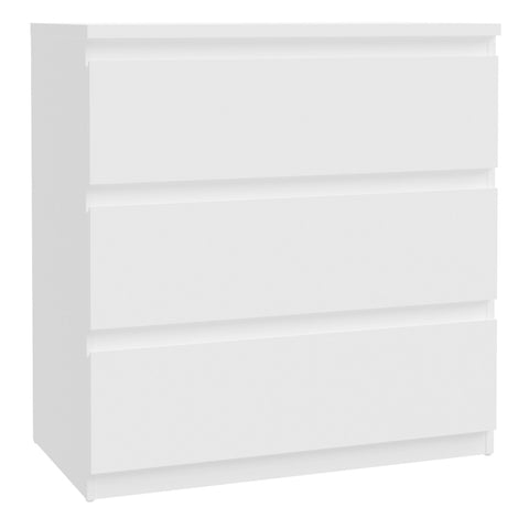 Edmore 3 Drawer Chest in White - Modern Bedroom Storage