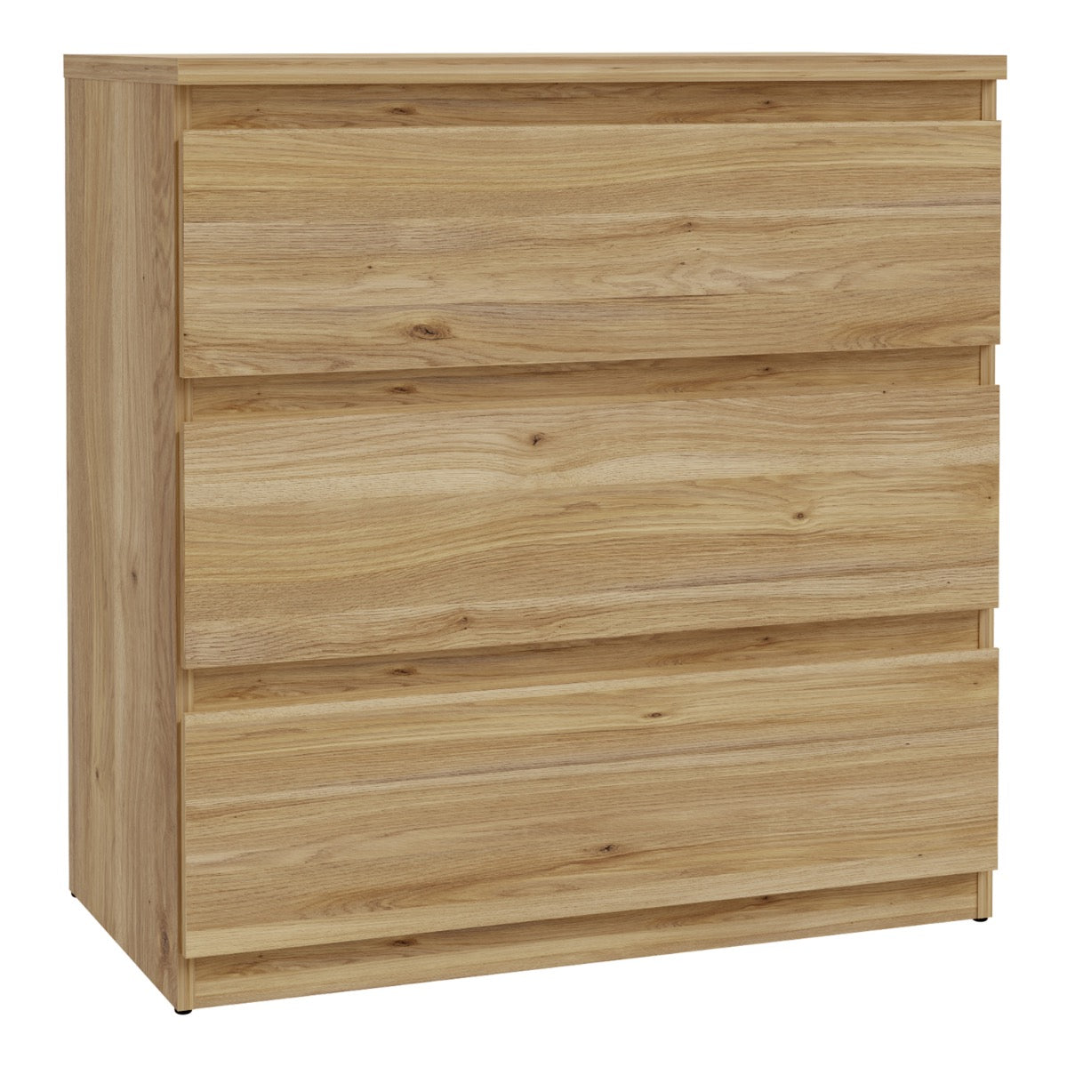 Edmore 3 Drawer Chest in Mauvella Oak – Modern Bedroom Storage