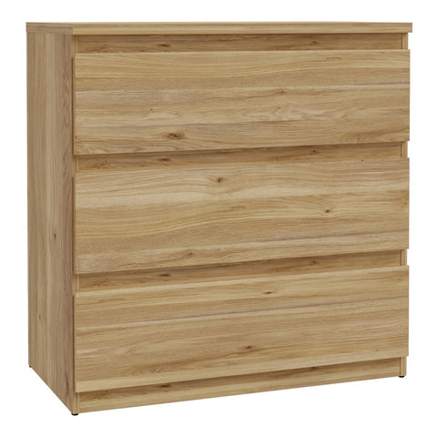 Edmore 3 Drawer Chest in Mauvella Oak – Modern Bedroom Storage
