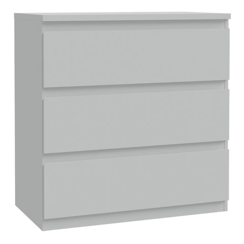 Edmore 3 Drawer Chest Light Grey - Compact Bedroom Storage