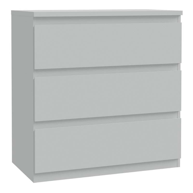Edmore 3 Drawer Chest Light Grey - Compact Bedroom Storage