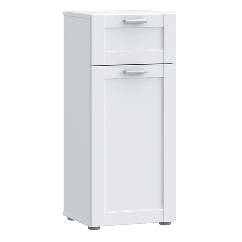 Lokko White Bathroom Storage Unit with Door & Drawer