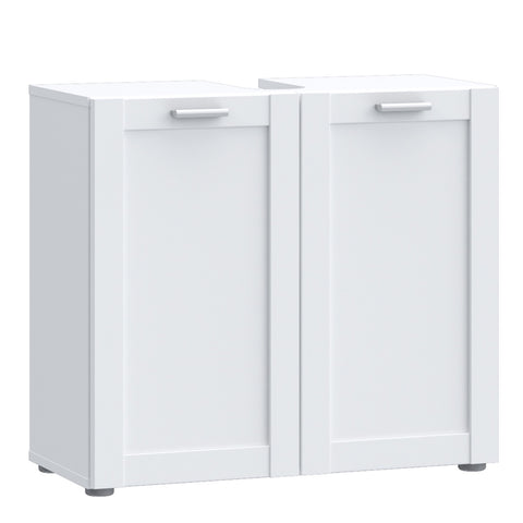 Lokko Under Sink Vanity Unit - 2 Door White Bathroom Storage