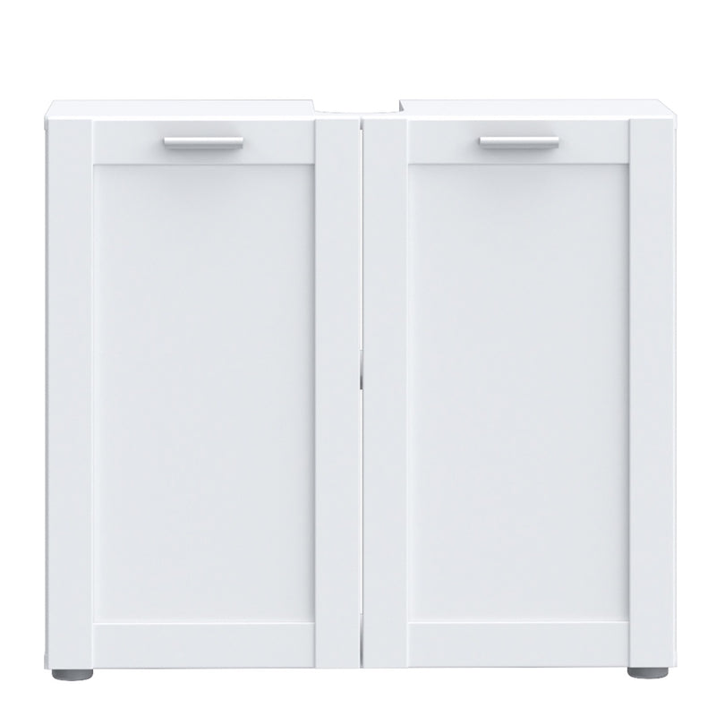 Lokko Under Sink Vanity Unit - 2 Door White Bathroom Storage
