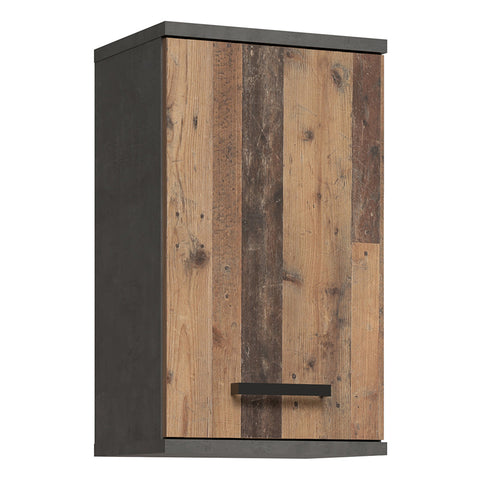 Veris Small Hanging Cupboard - Walnut & Dark Grey Door