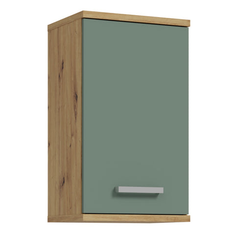 Veris Small Hanging Cupboard 1 Door Artisan Oak Sage Green