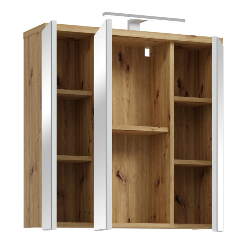 Veris Bathroom Cabinet Artisan Oak Light Grey - view 3