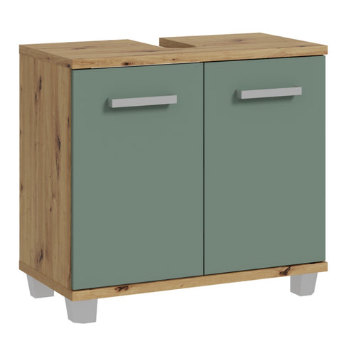 Veris Under Sink Vanity Unit with 2 Doors in Artisan Oak and Sage