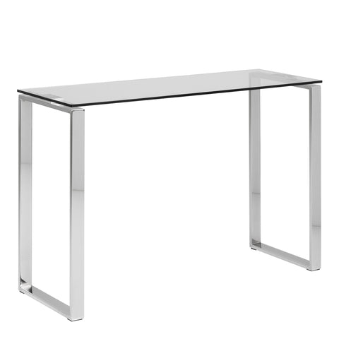 Katrine Console Table with Glass Top — front view