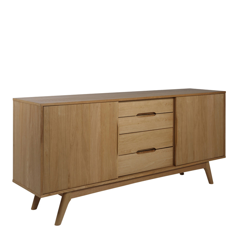 Marte 2 Door 4 Drawers Sideboard in Oak — front view