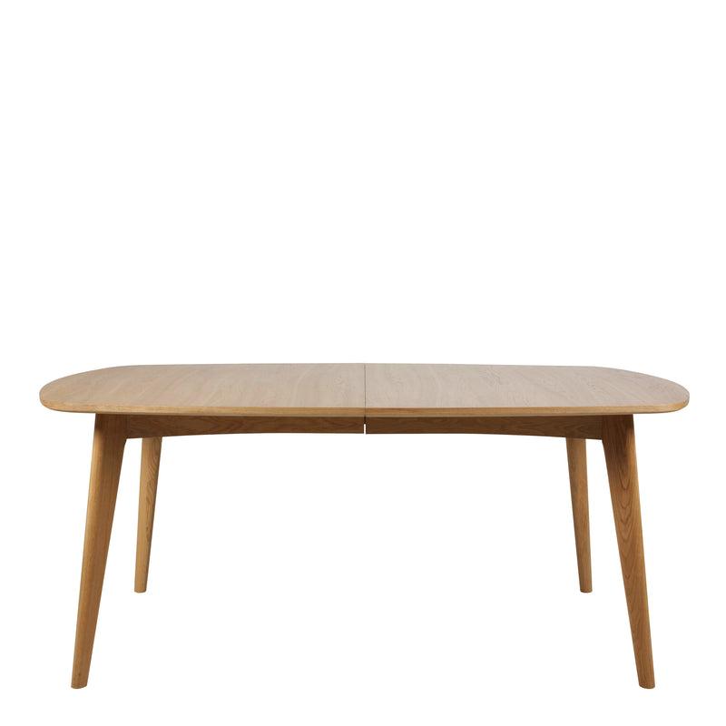 Marte Extending Dining Table in Oak — side angle