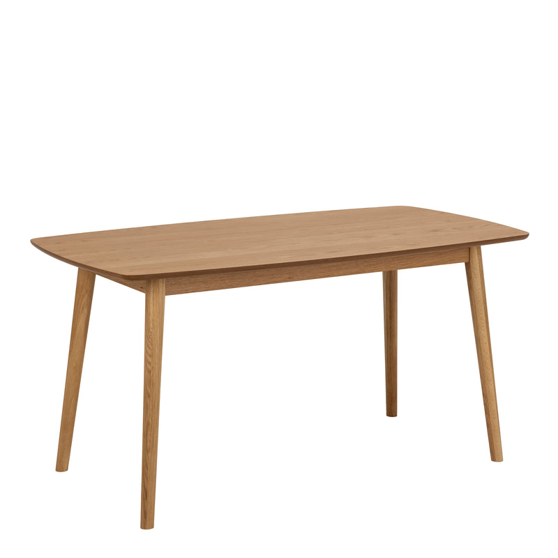 Nagano Rectangular Dining Table in Oak 150x80cm — front view