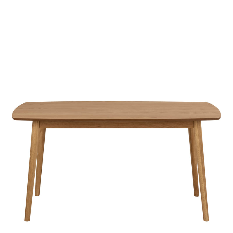 Nagano Rectangular Dining Table in Oak 150x80cm — side angle