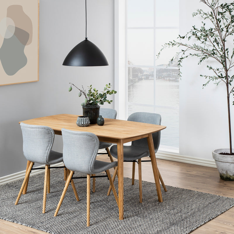 Nagano Rectangular Dining Table in Oak 150x80cm — detail view