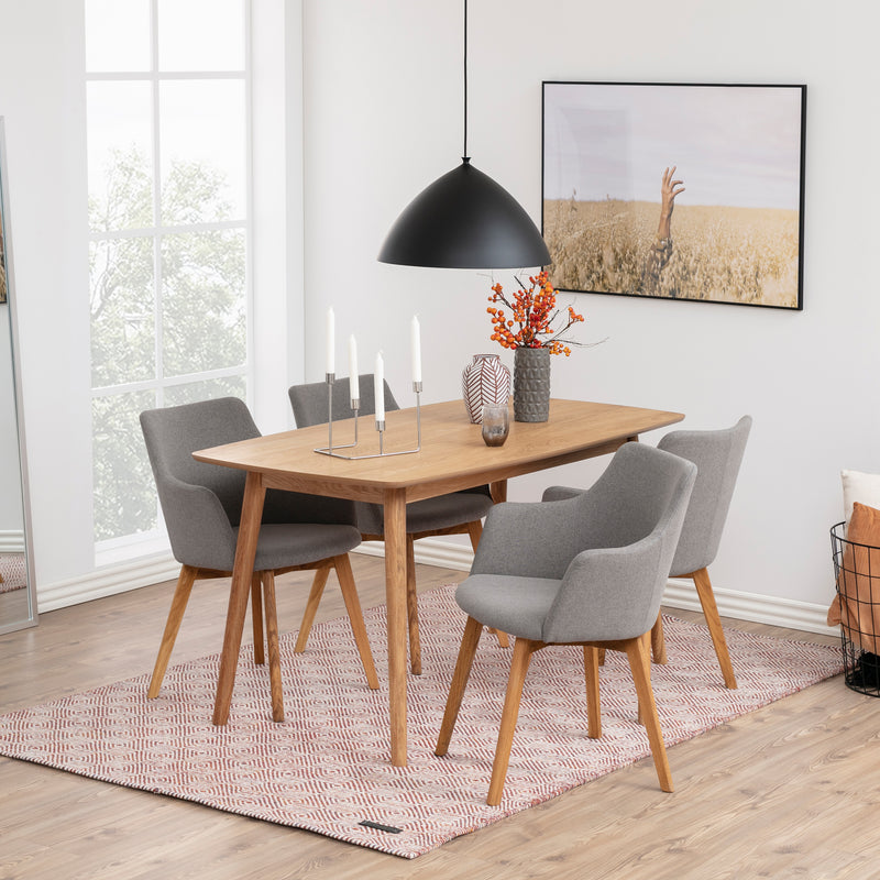 Nagano Rectangular Dining Table in Oak 150x80cm — alternative angle