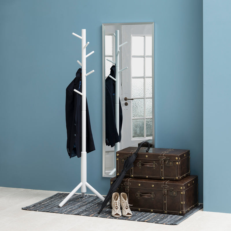 Bremen Coat Stand in White — side angle