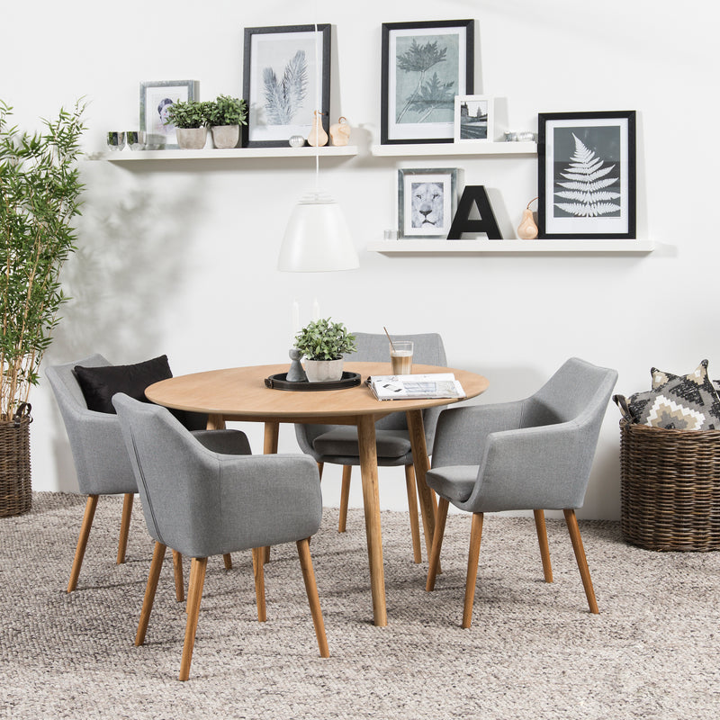 Nagano Round Dining Table in Oak 120cm — detail view