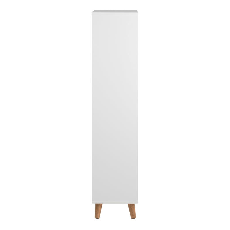 Mitra Shoe Cabinet 3 Flip Down Doors in White — detail view