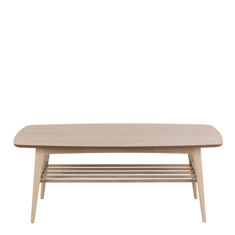 Woodstock Coffee Table in Oak — side angle