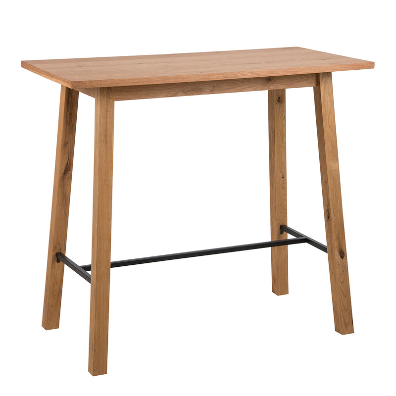 Chara Bar Table in Oak — front view
