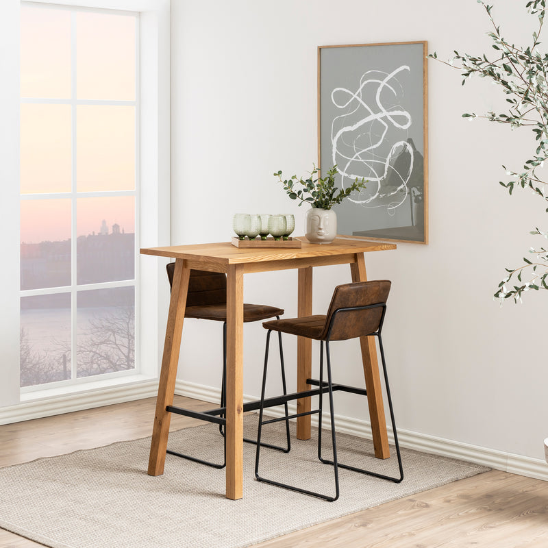 Chara Bar Table in Oak — alternative angle