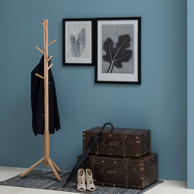 Bremen Coat Stand in Oak — side angle