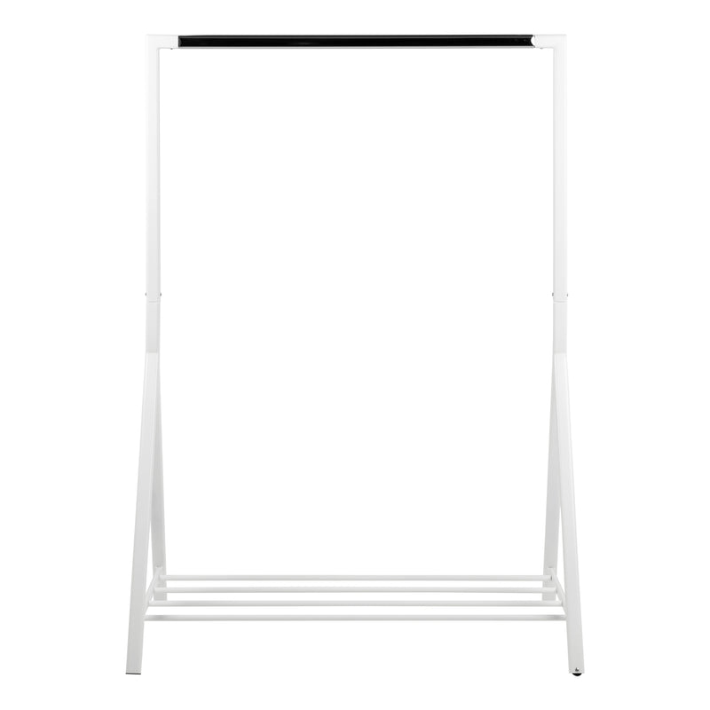 Brent Clothes Rack in White — side angle