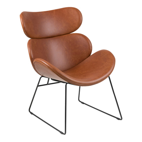 Cazar Lounge Chair in Brown — front view