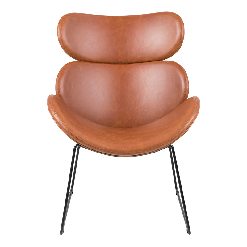 Cazar Lounge Chair in Brown — side angle