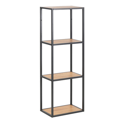 Seaford Black Metal Wall Shelf — front view