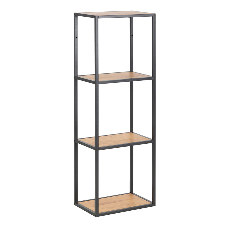 Seaford Black Metal Wall Shelf — front view