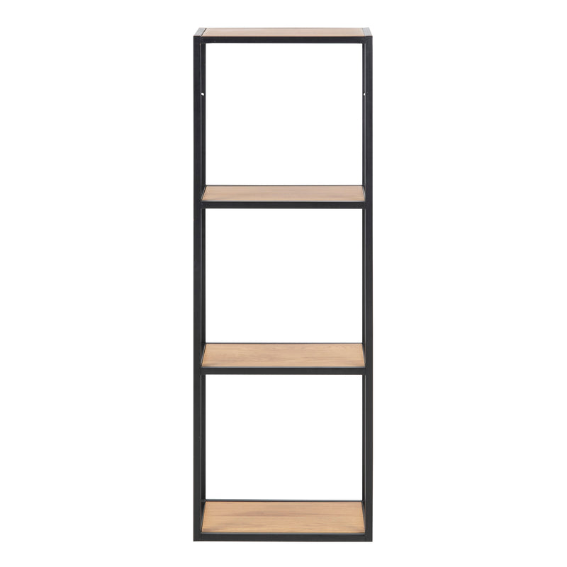 Seaford Black Metal Wall Shelf — side angle