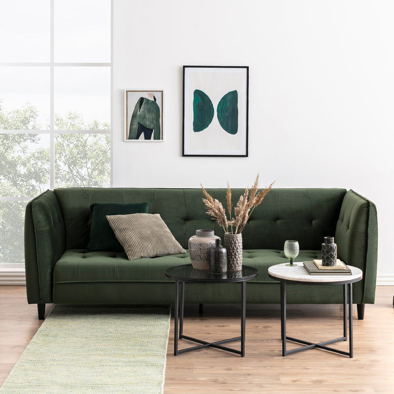 Cross Round Metal Side Table with Smoked Glass Top — detail view