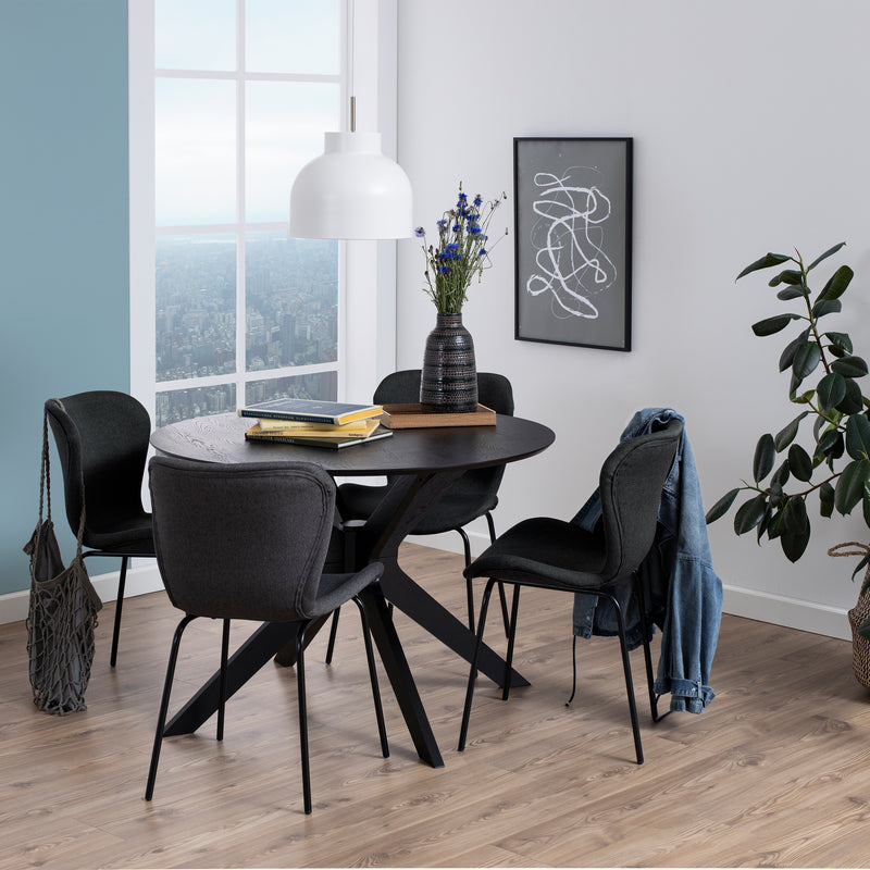 I_Duncan Round Coffee Tablein Black 105x75cm — detail view