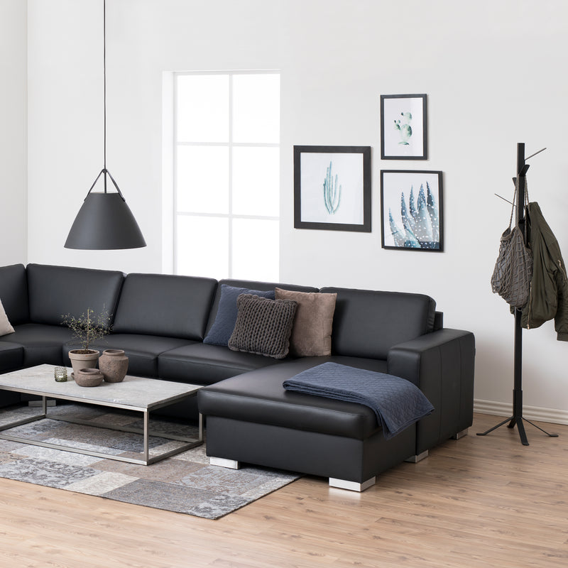 Vinson Coat Rail in Black — side angle