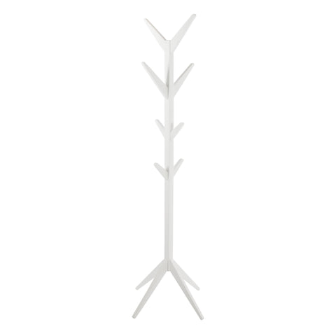 Ascot Coat Hanger in White — front view
